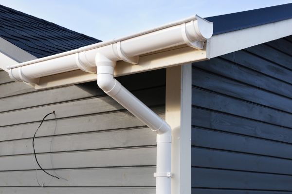 PVC Rain Gutter Installation in Morganton